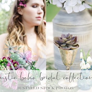 Rustic Boho Bridal Stock Photo Bundle: Wedding Mockups (Digital Download)