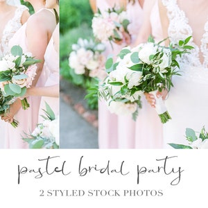 Blush Bridal Party Stock Photo: Pastel Wedding Branding (Digital Download)