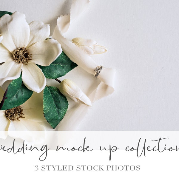 Wedding Mock Ups, Stock Photography, Flower Stock Photos, Magnolia Template