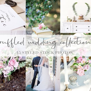 Ruffled Wedding Stock Images: Styled Photography Bundle (Digital Download)