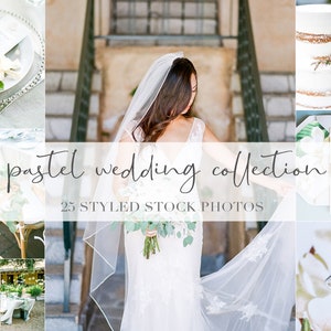 Pastel Wedding Styled Stock Photos: Business Mockups (Digital Download)