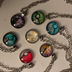 Assorted Upcycled Pokémon-Themed Pendants! (Please read description.)
