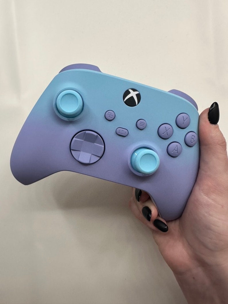 Custom Xbox Series X/S Controller Pastel Purple & Blue Etsy