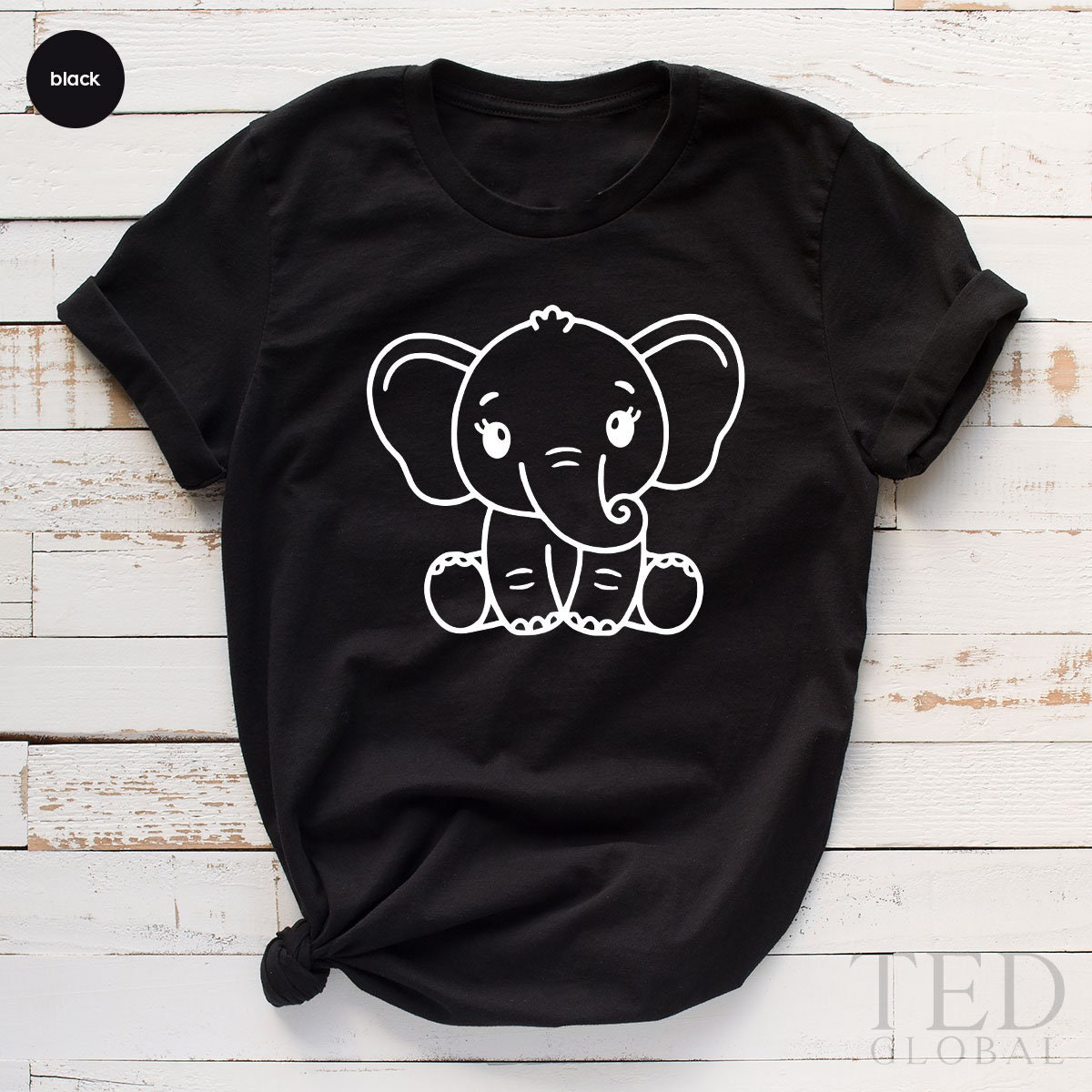 Elephant TShirt Cute Elephant T Shirt Elephant Shirt Etsy