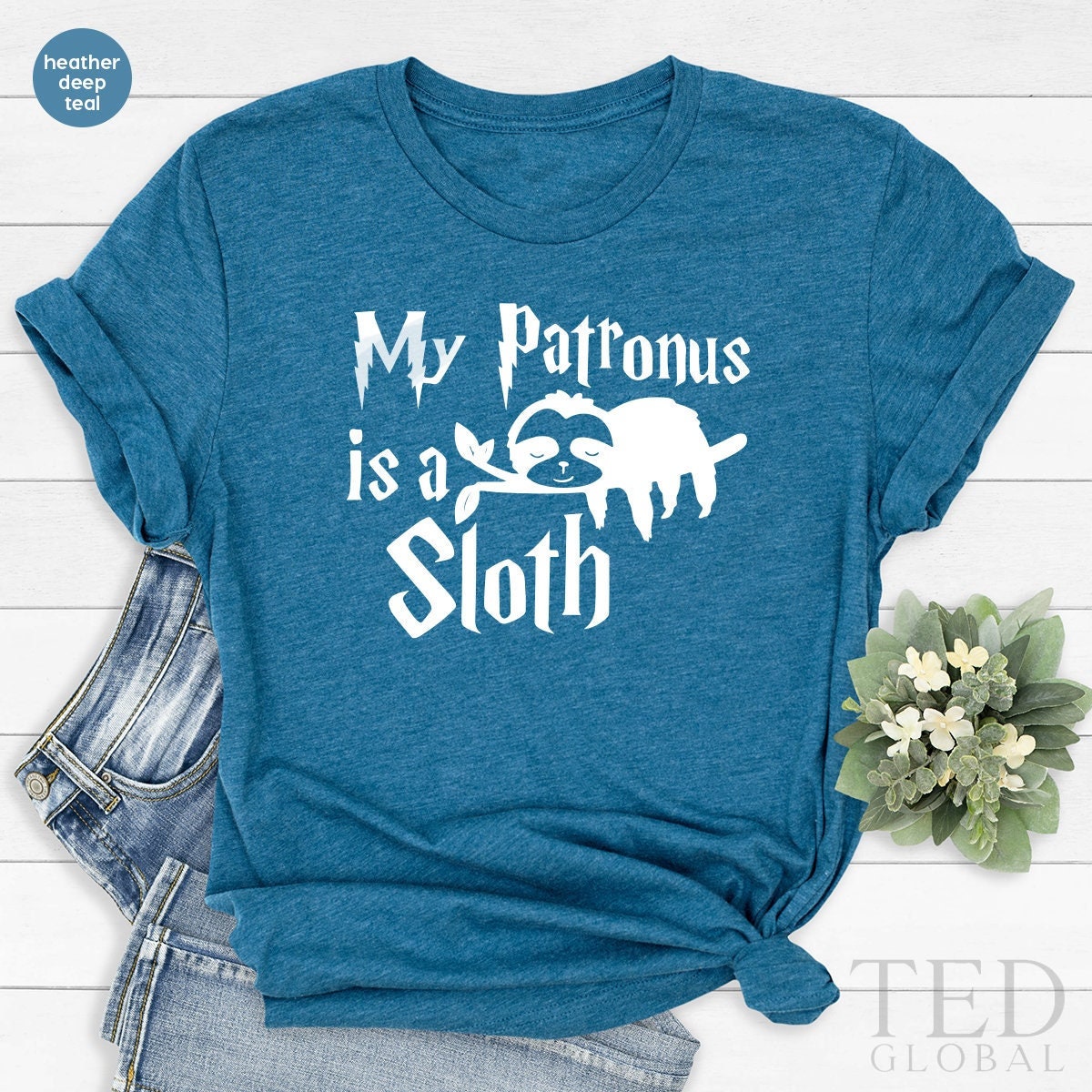 Discover Funny Sloth T-shirt, Sloth Lover Shirt, Potter Sloth Shirt, My Patronus Is Sloth Shirt