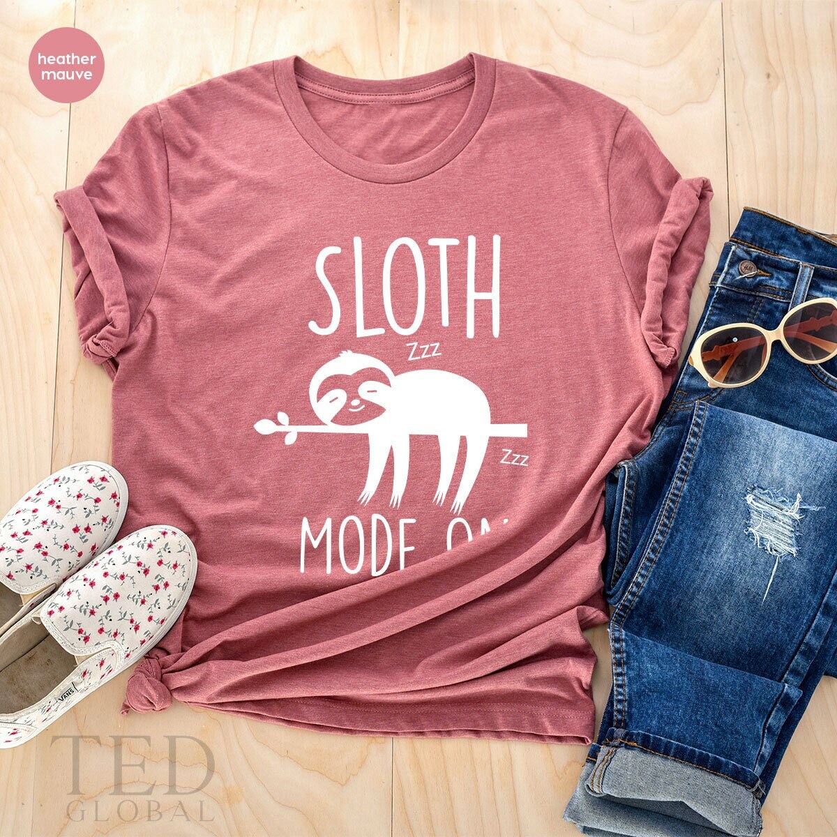 Discover Sloth Mode on T-Shirt, Funny Sloth T Shirt, Sloth Lover Tee, Animal Lover Shirts, Lazzy People Shirt