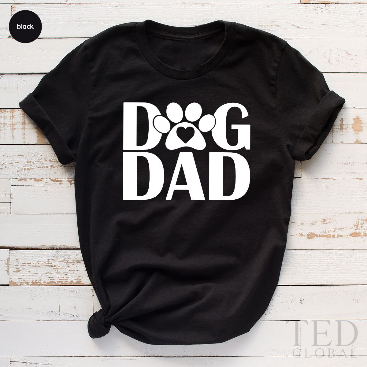 Dog Dad TShirt Fur Daddy T Shirt Gift For Dog Lover Fathers Etsy