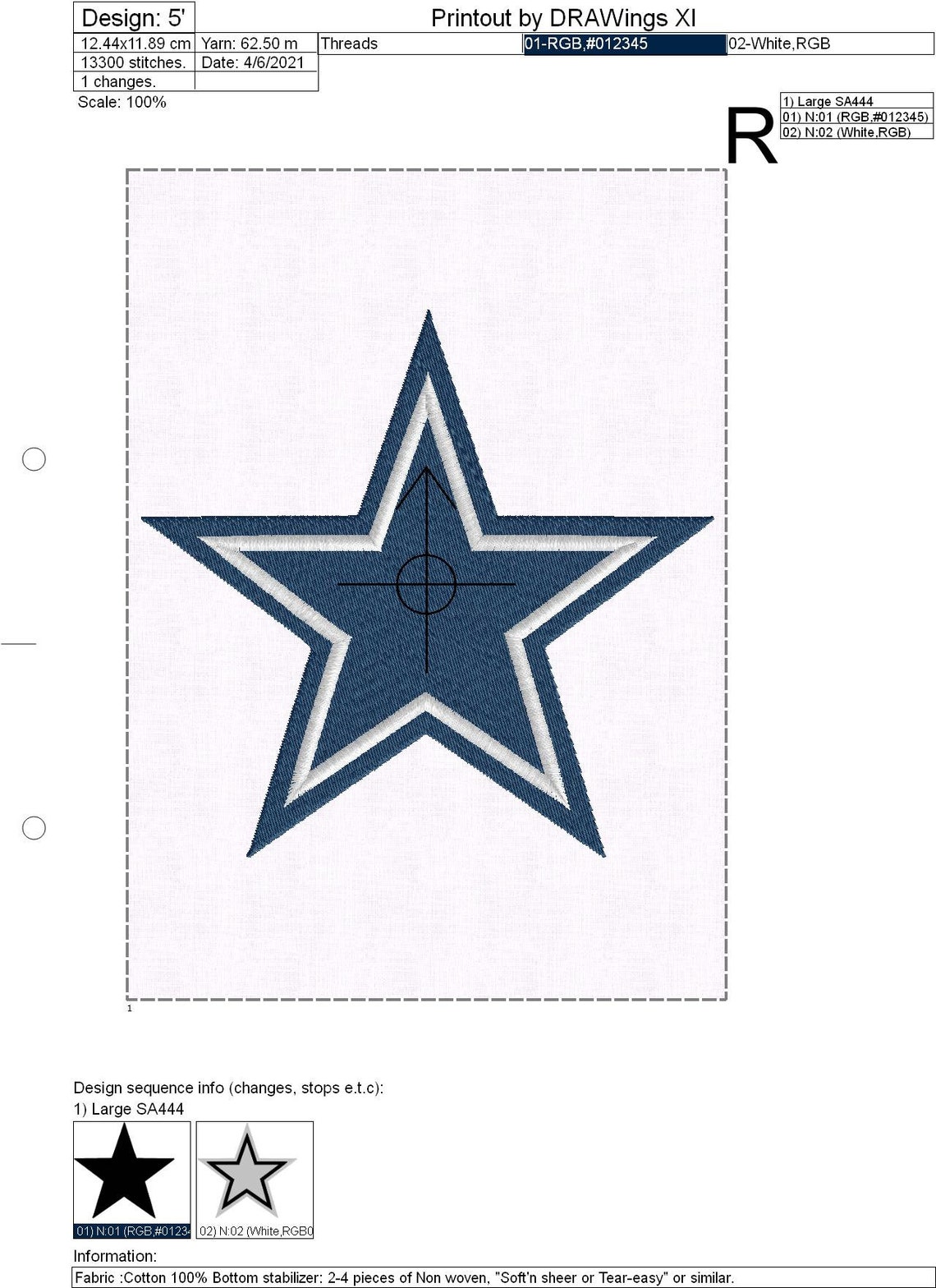 Dallas Cowboys Machine Embroidery Design Digital Download Etsy