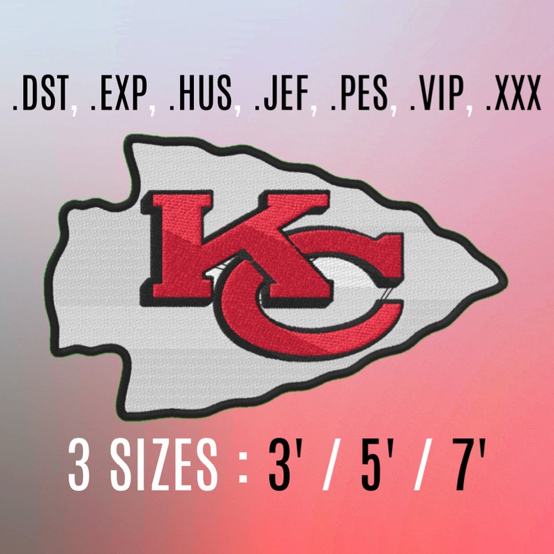 Kansas City Chiefs Machine Embroidery Design Digital Download | Etsy