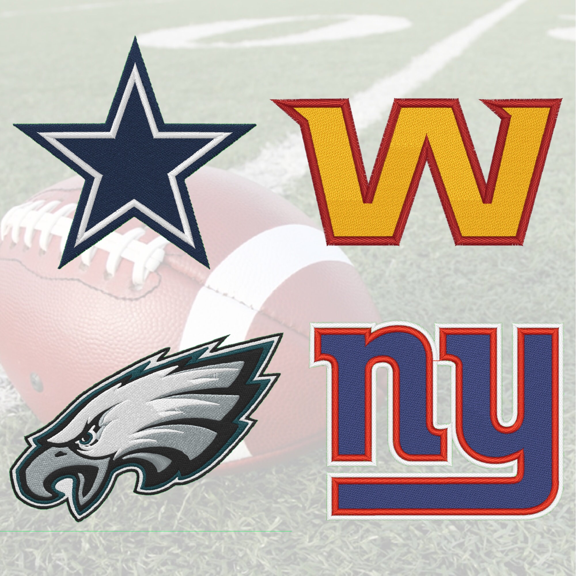 NFL Machine Embroidery Design Bundle 33 Designs Digital  Etsy