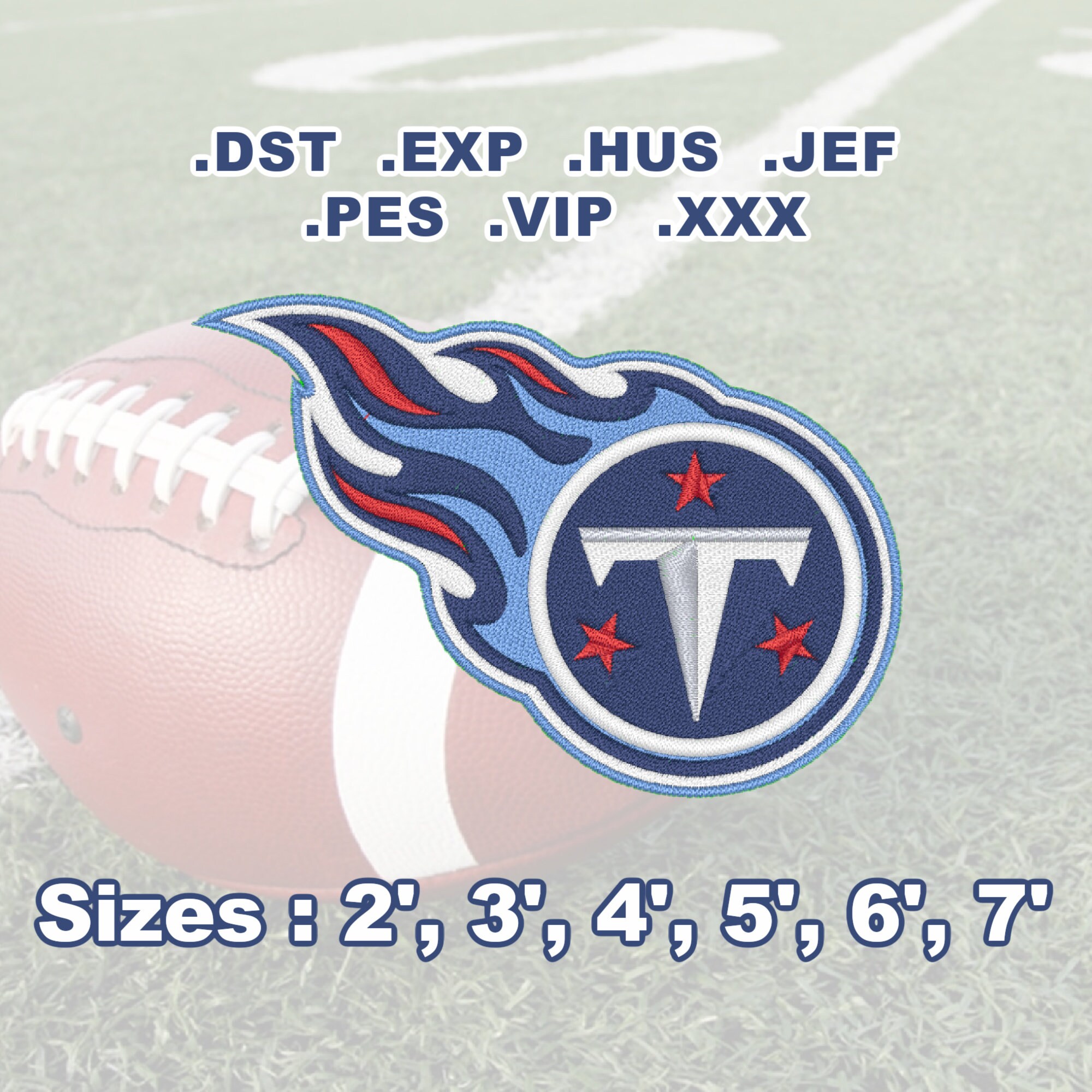 Tennessee Titans Machine Embroidery Design Digital Download Etsy