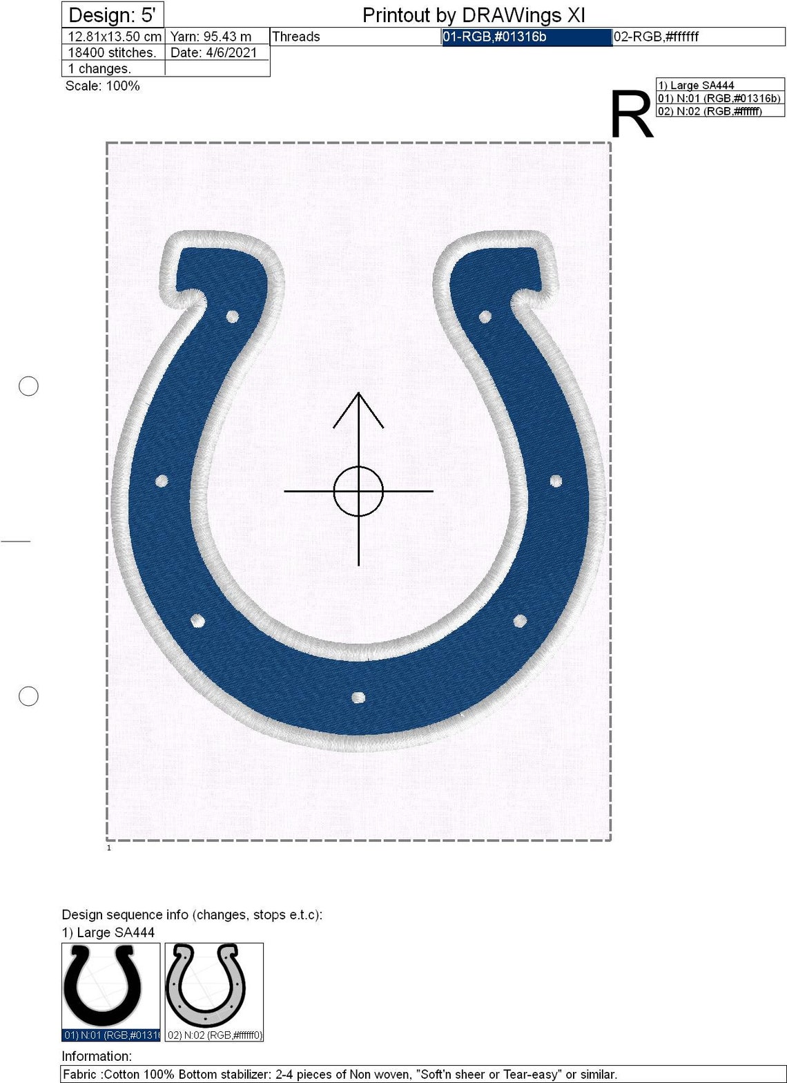 Indianapolis Colts Machine Embroidery Design Digital Download Etsy