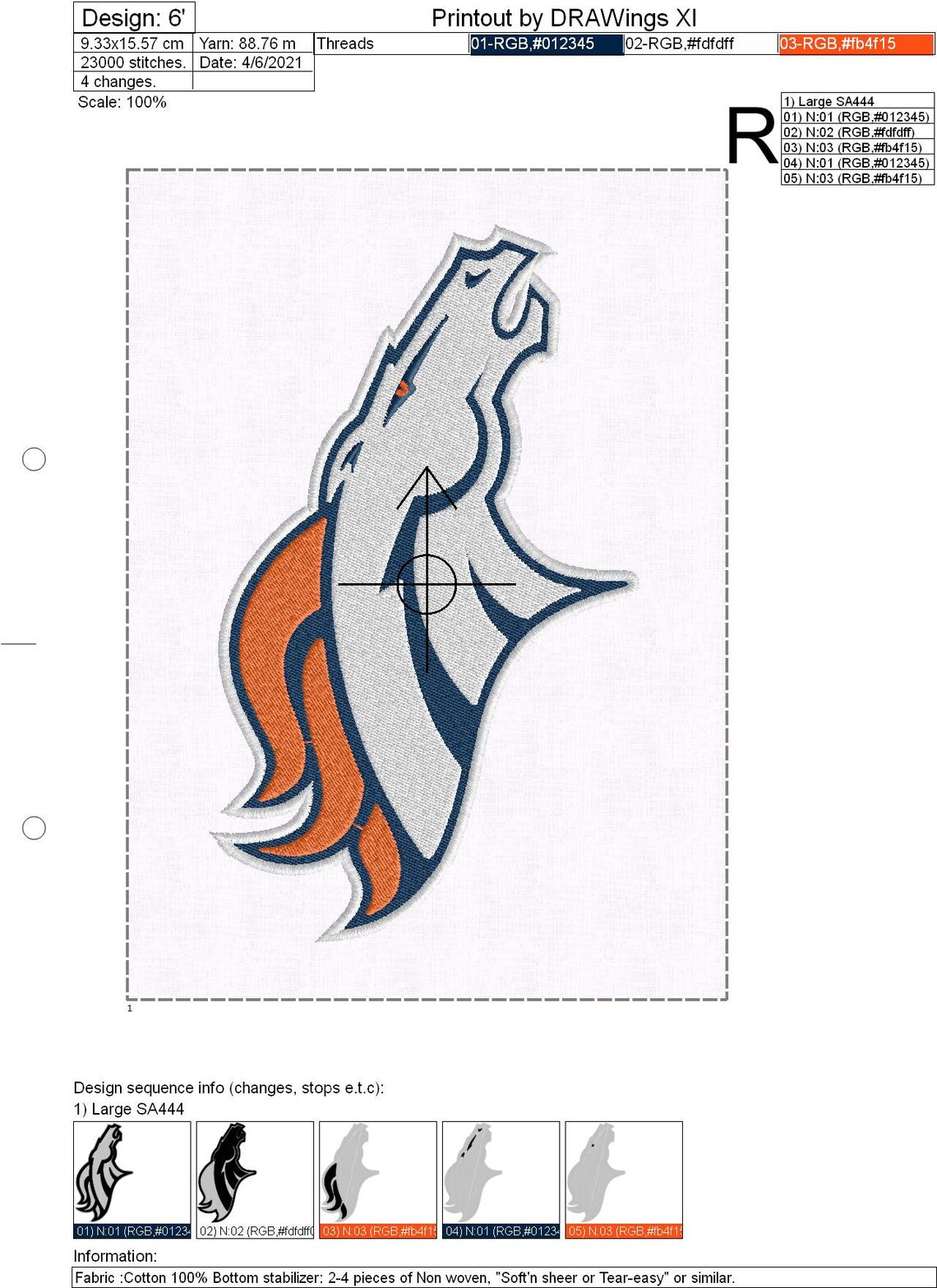 Denver Broncos Machine Embroidery Design Digital Download Etsy