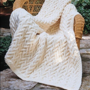 Sand Dunes Throw Knit Pattern l Throw Afghan Pattern l Knit Blanket Pattern