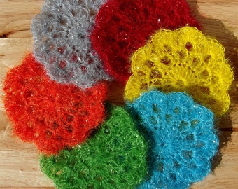 Handmade Scrubby Set l Dish Scrubbers l Pack of 6 Scrubbies l Handmade Crochet Pot Scrubbers