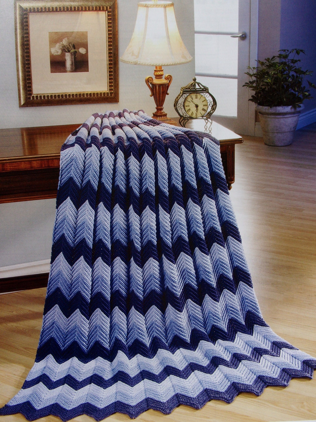 Ripple Afghan Crochet Pattern L Throw Afghan Pattern L Crochet Blanket Pattern L Easy Ripple Afghan Pattern I Digital Pattern