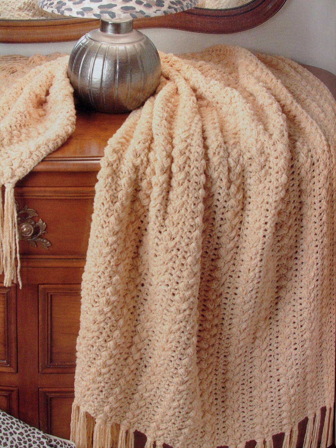 Beautiful Bobbles Afghan Crochet Pattern L Throw Afghan Pattern L