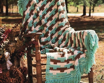 Basketweave Crochet Pattern I Throw Afghan Pattern I Blanket Afghan Pattern I Digital Pattern