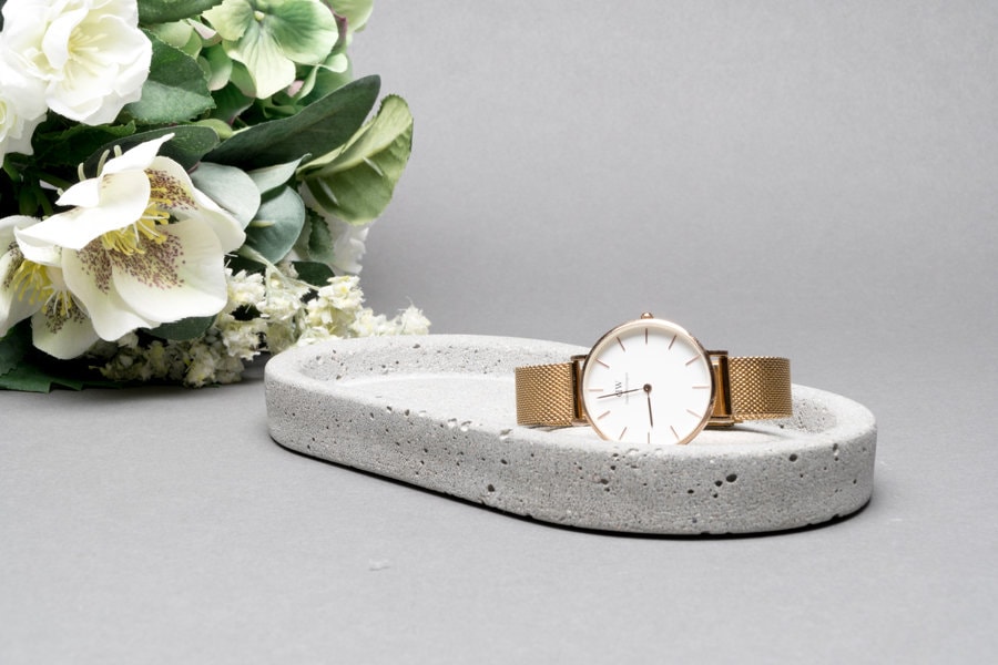 Oval Concrete Tray,  Coaster, Candle or Jewelry Tray, Home Decoration