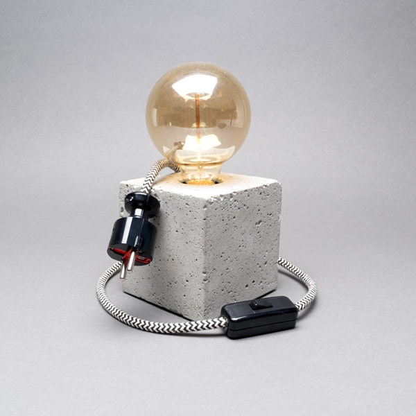 Edison Beton Tischlampe, Retro Industrielampe