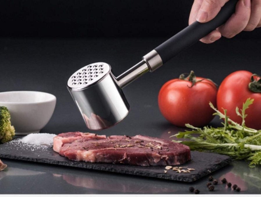 Meat Tenderizer, Double-sided Meat Hammer, Stainless Steel, Steak Hammer,  Chopping Hammer For Schnitzel, Dishwasher-safe