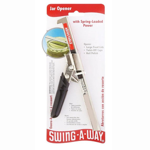 VINTAGE SWING-AWAY Lid Jar Opener Black Handle