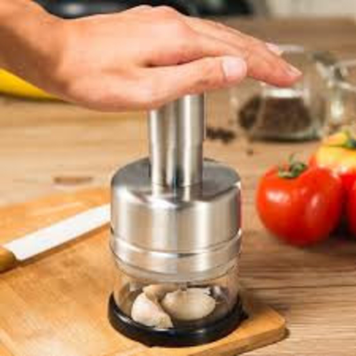 Manual Food Chopper, Hand Chopper Dicer, Easy Manual Slap Press for