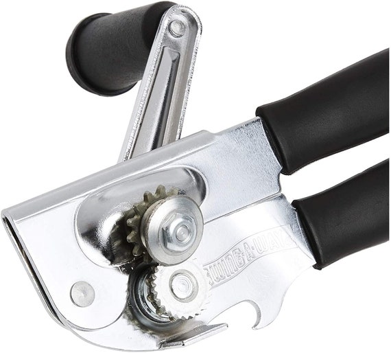 SWING-A-WAY Easy Crank Can Opener With Folding Handle Ergonomic -  Steel-Black