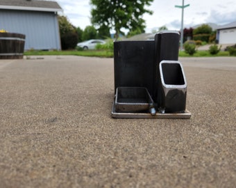 Custom made steel desk organizer