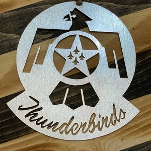 Steel Military Thunderbirds Hanging Ornament ~ Metal