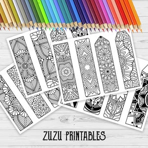 16 segnalibri mandala da colorare / download digitale istantaneo
