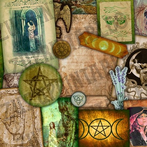 Witch Junk Journal Kit / Ephemera Instant Download / Pagan Book of Shadows / Wiccan Spellbook Printables / Grimoire