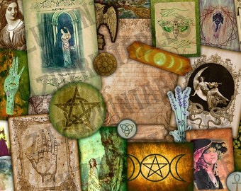 DOWNLOAD DIGITALE / Kit per diario magico da strega / Materiale effimero istantaneo / Libro delle ombre pagano / Materiale stampabile per il libro degli incantesimi wiccan / Grimorio