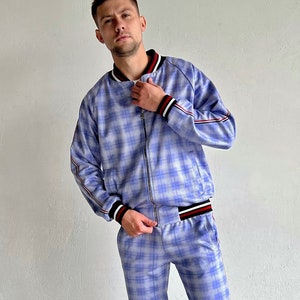 The Gentlemen tracksuit, Men&#39;s tracksuit from The Gentlemen movie, Gentlemen Tartan, Tartan tracksuit, Plaid tracksuit, Men Gentlemen Suit