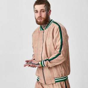 The Gentlemen tracksuit, Men&#39;s tracksuit from The Gentlemen movie, Gentlemen Tartan, Tartan tracksuit, Plaid tracksuit, Men Gentlemen Suit