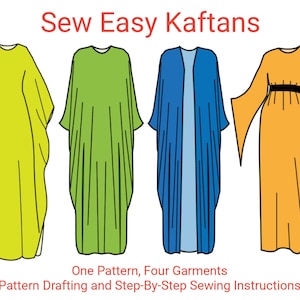 Sew Easy Kaftans Sewing E-Book Download / Caftan Drafting and Step By Step Sewing Instructions / Maxi Dress Pattern Making / PDF Tutorial