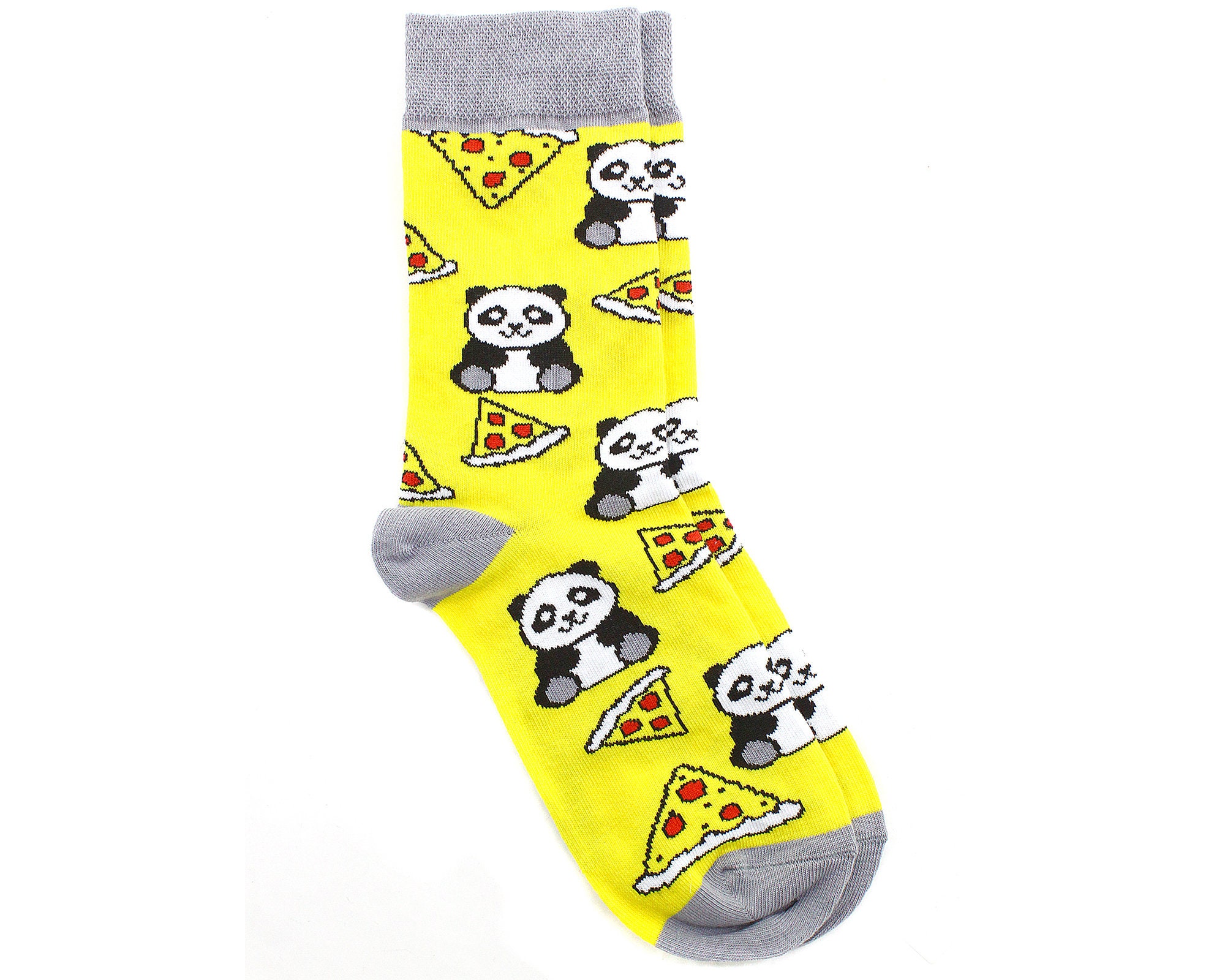 Discover Natur Panda vs Pizza - lustiger verrückter Honigsocken