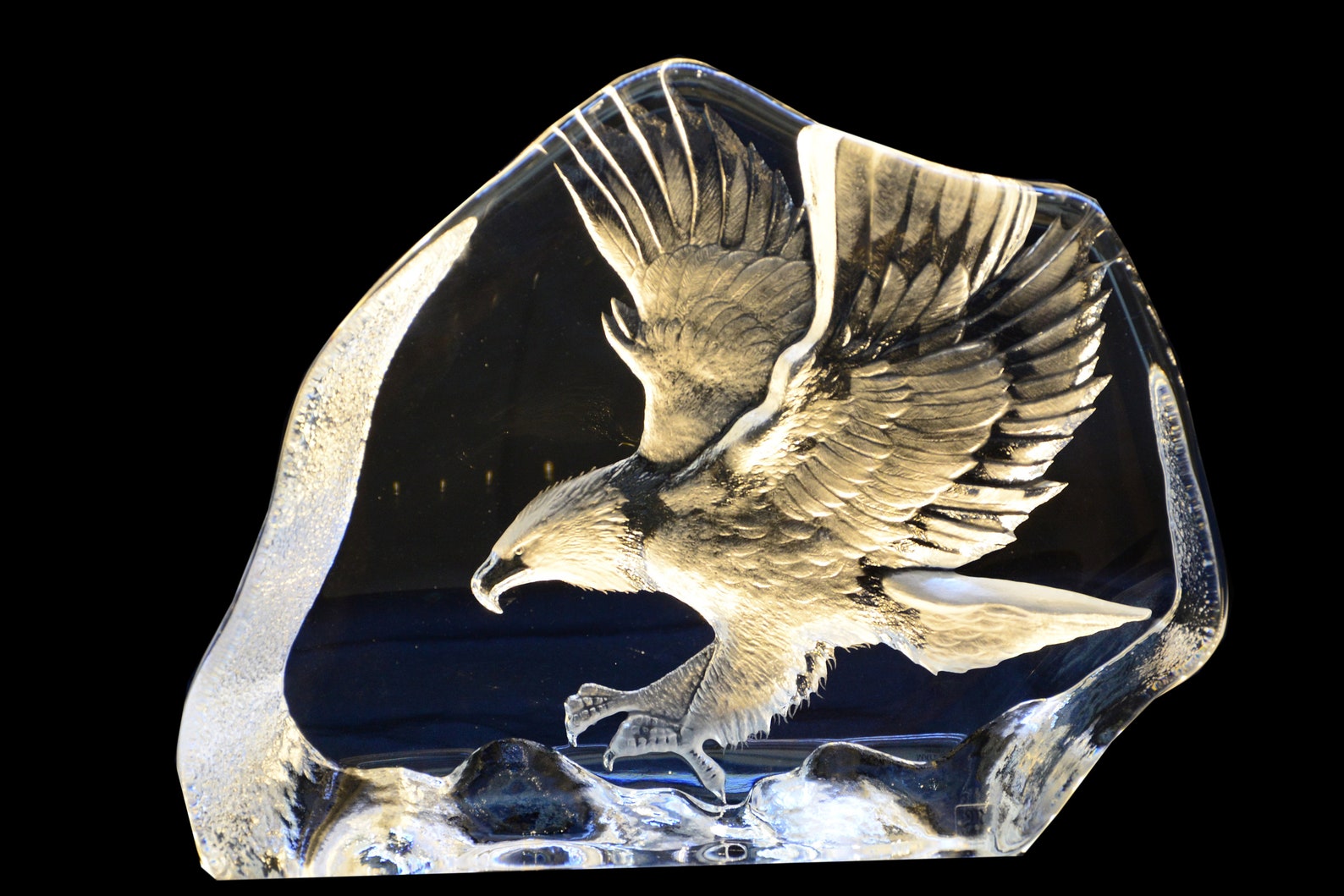 Eagle Crystal Sculpture by Mats Jonasson, Maleras, Sweden - Etsy UK