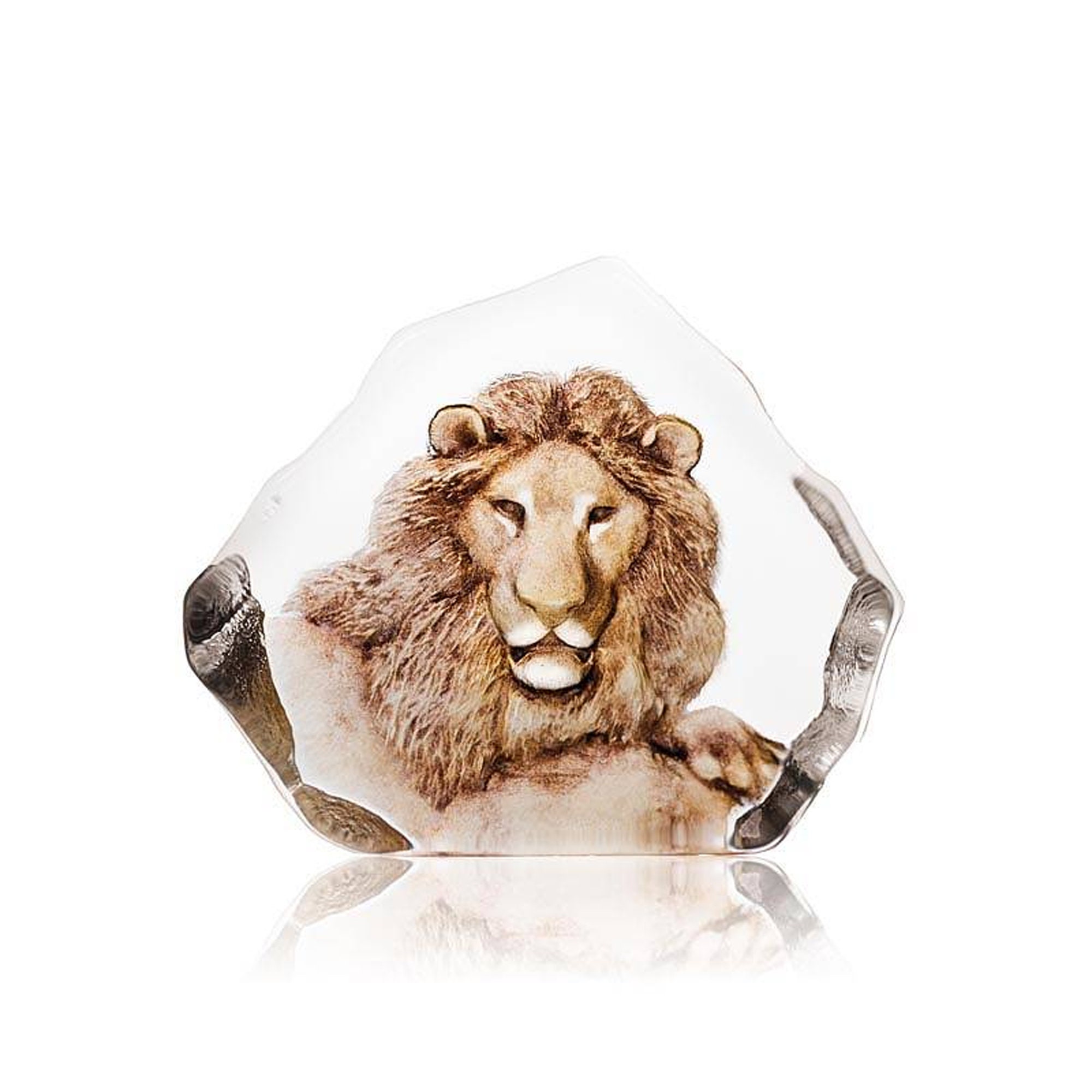 Lion Wildlife Crystal Sculpture by Mats Jonasson Maleras Etsy