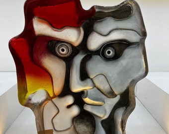 Crystal Masq Ideo by Mats Jonasson Maleras Sweden Art Glass - Etsy