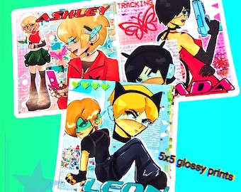 Y2K RE4 Leon Ada and Ashley 5x5 Prints