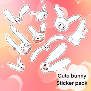 Niedliches Häschen-Stickerpack