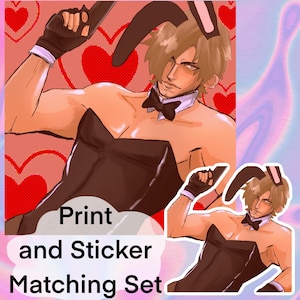 Bunny Leon Print und Sticker Set