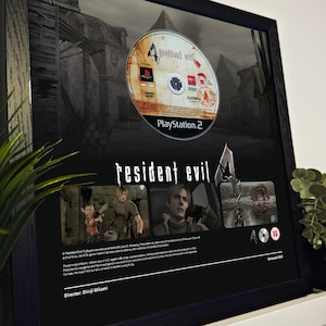 Resident Evil 4 Framed Disc Display – Custom Gaming Wall Art, Retro Gamer Gift, Nostalgia Home Decor
