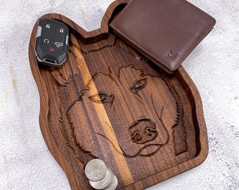 Husky Gifts, Husky Mom, Husky decor, siberian husky gifts, Gift for Dog Mom, Wood Dog Tray, Birthday gift for dog lover, new dog owner gift