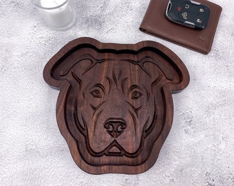 Pitbull Gifts, Pitbull mom gift, Pitbull decor, pit bull, Gift for Dog Mom, Wood Dog Tray, Birthday gift for dog lover, new dog owner gift