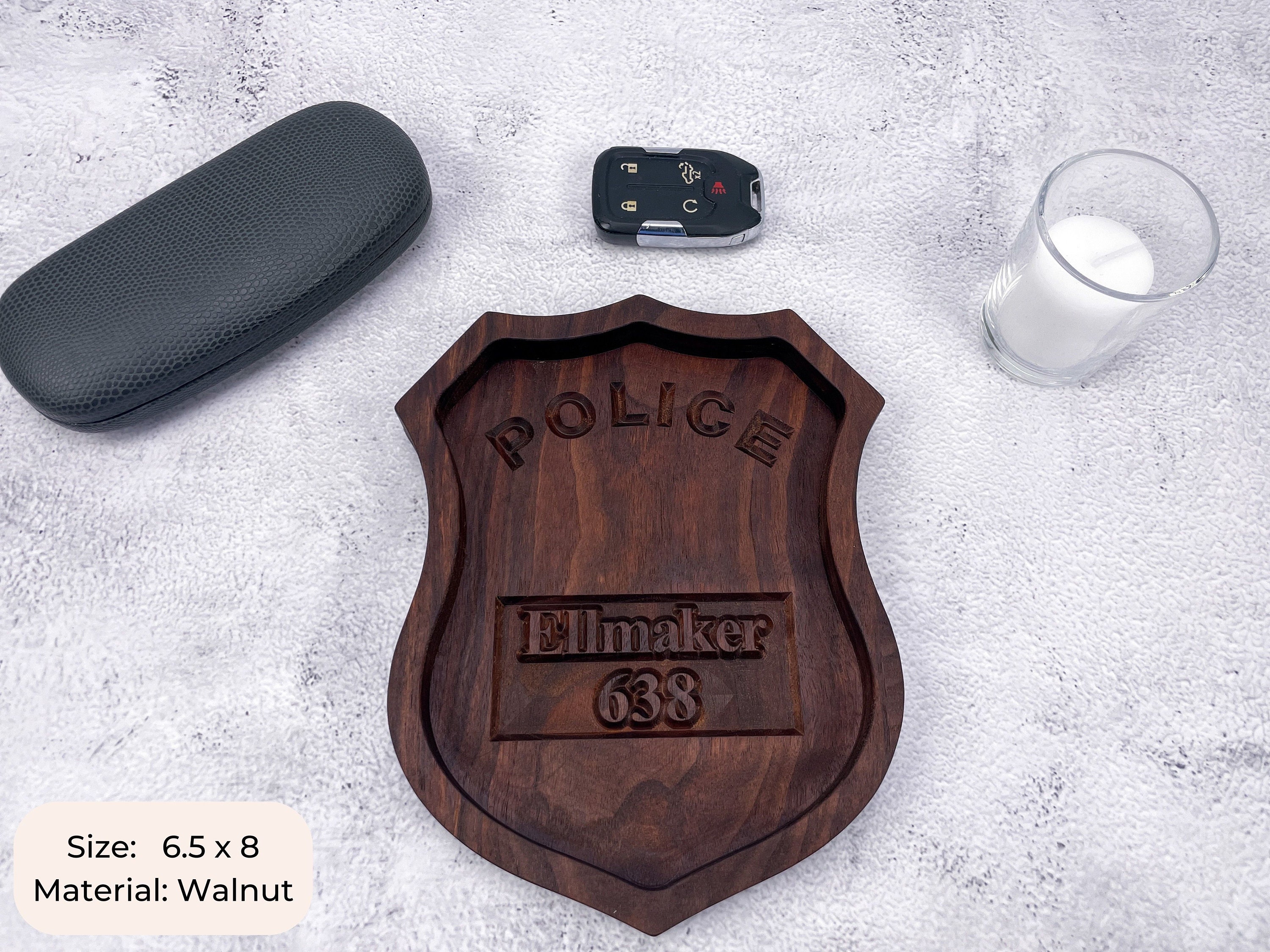 Personalized Police Gift, Police Officer Gifts, Law Enforcement Gifts, Police Wooden Tray, Police Desk Decor, Police Graduation, Cop Gifts