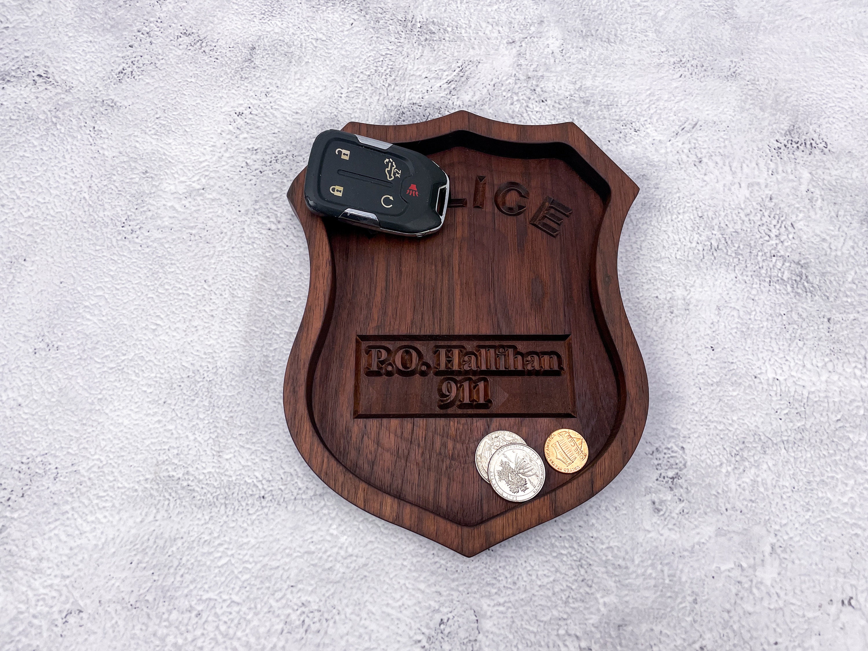 Personalized Police Gift, Police Officer Gifts, Law Enforcement Gifts, Police Wooden Tray, Police Desk Decor, Police Graduation, Cop Gifts