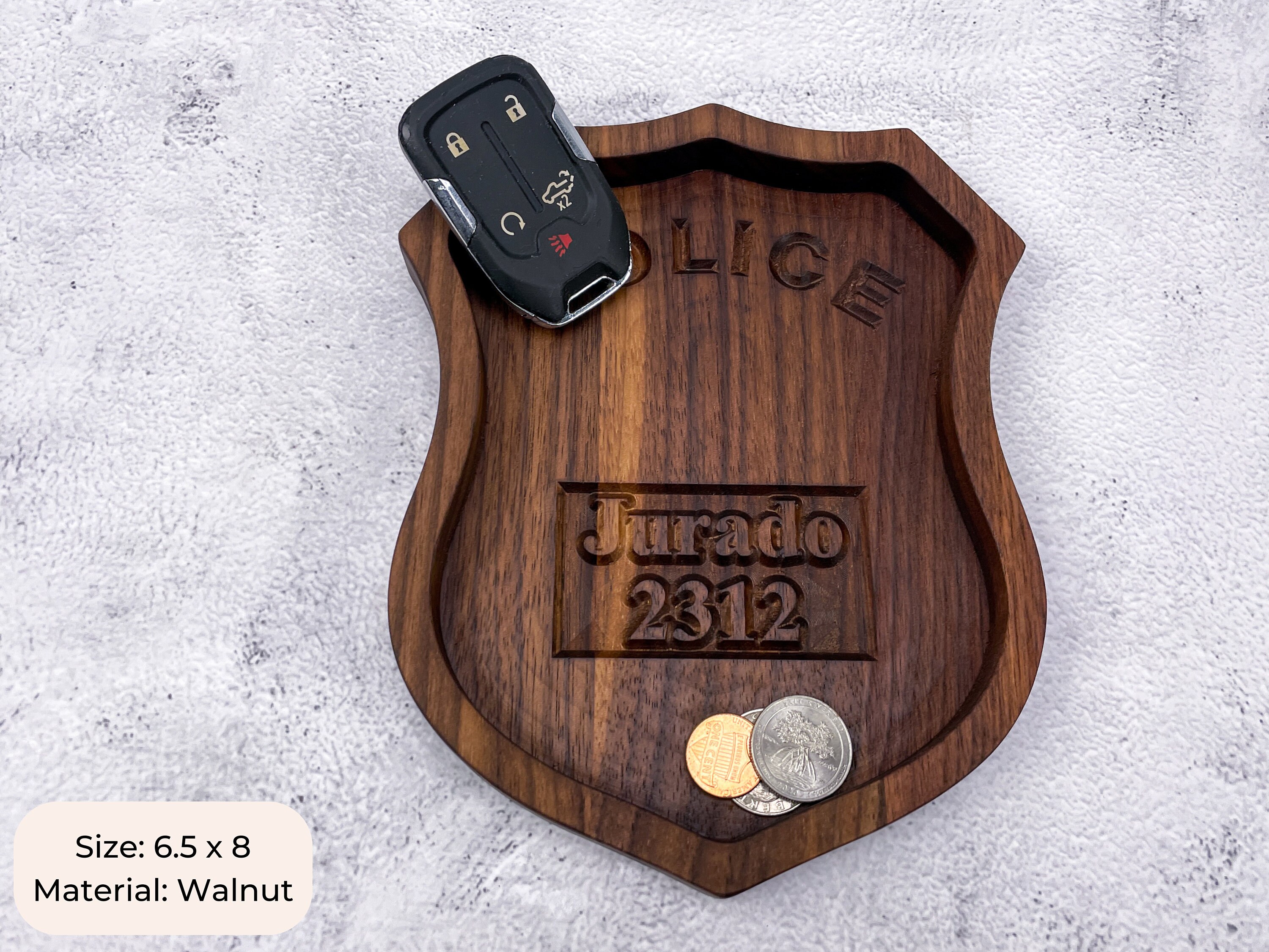 Personalized Police Gift, Police Officer Gifts, Law Enforcement Gifts, Police Wooden Tray, Police Desk Decor, Police Graduation, Cop Gifts