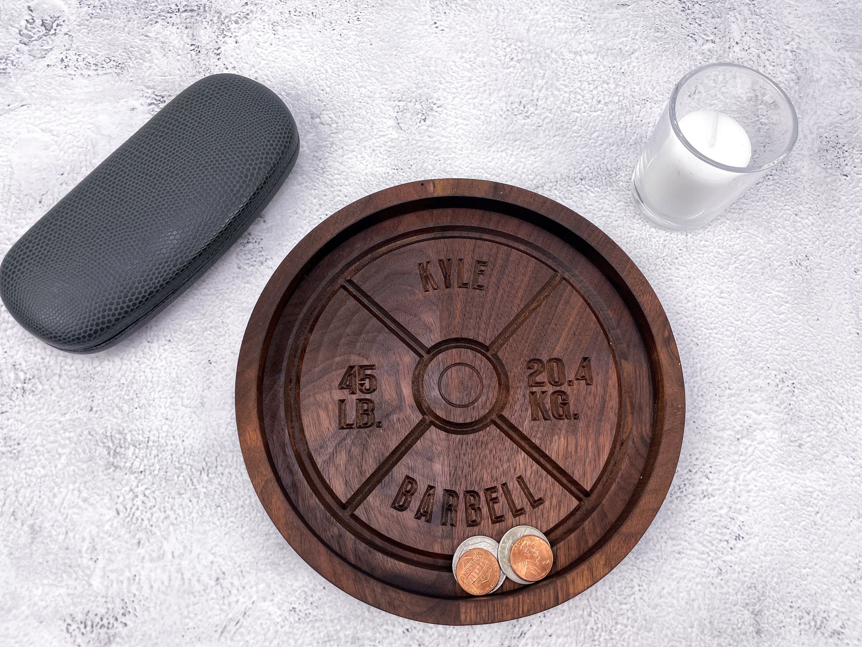 Personalized Fitness Gift, Catch All Tray, Gift for Gym Lover